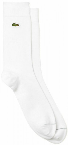  Lacoste Men's Embroidered Crocodile Cotton Blend Socks - 1 para/white