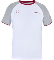 Herren Tennis-T-Shirt Babolat Crew Neck T-Shirt Lebron - white/white