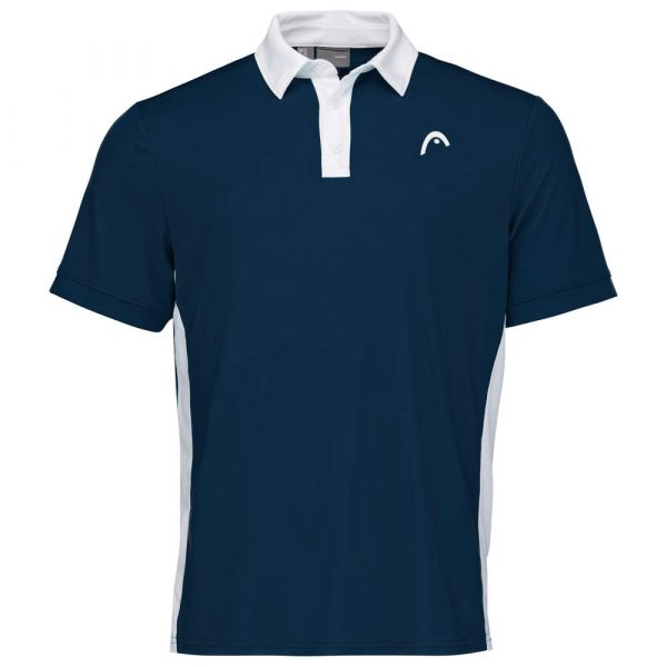 Męskie polo tenisowe Head Slice Polo Shirt M - dark blue/white
