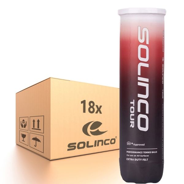 Scatola di palline da tennis Solinco Tour 18x4B