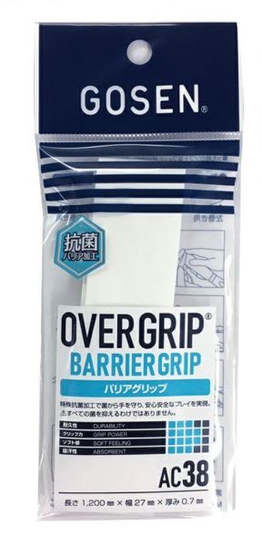 Overgrip Gosen Barrier Grip 1P - White