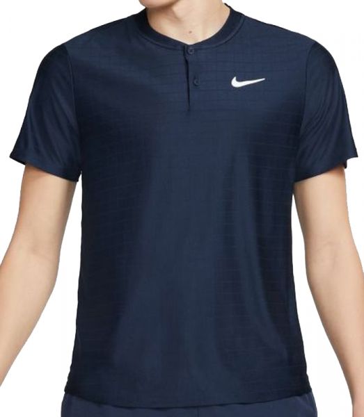 Herren Tennispoloshirt Nike Court Dri-Fit Advantage Polo - obsidian/obsidian/white