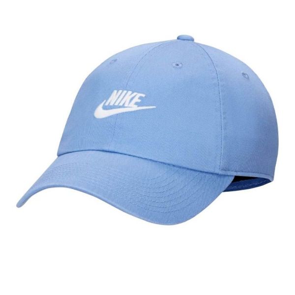 Tennismütze Nike Club Unstructured Futura Wash Cap - polar/white