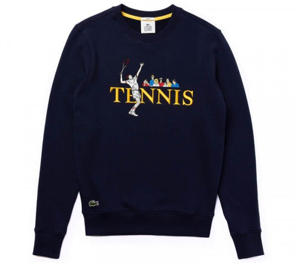  Lacoste Unisex LIVE Embroidered Tennis Sweatshirt - bleu marine/white