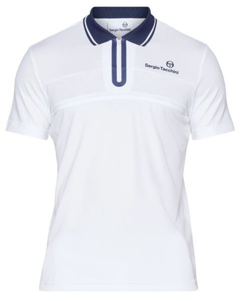 Herren Tennispoloshirt Sergio Tacchini Specchio Polo Shirt - Weiß