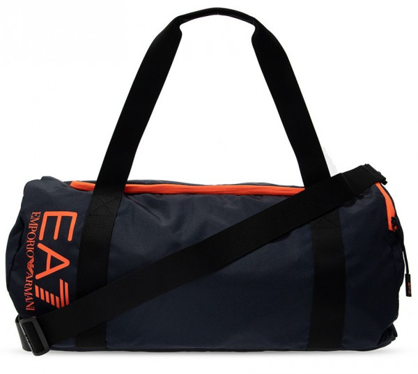  EA7 Man Woven Handbag - night blue/orange fluo