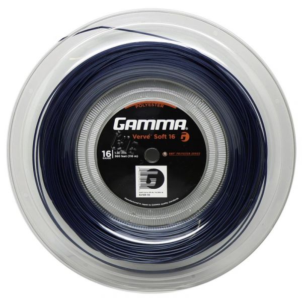 Tenisa stīgas Gamma Verve Soft (110 m) - blue/black