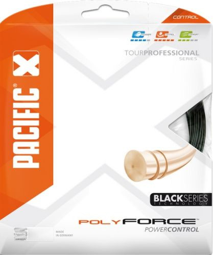 Naciąg tenisowy Pacific Poly Force (12,2 m) - black