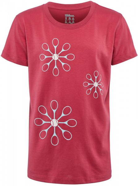 Girls' T-shirt Wilson Floret Tech Tee - holly berry