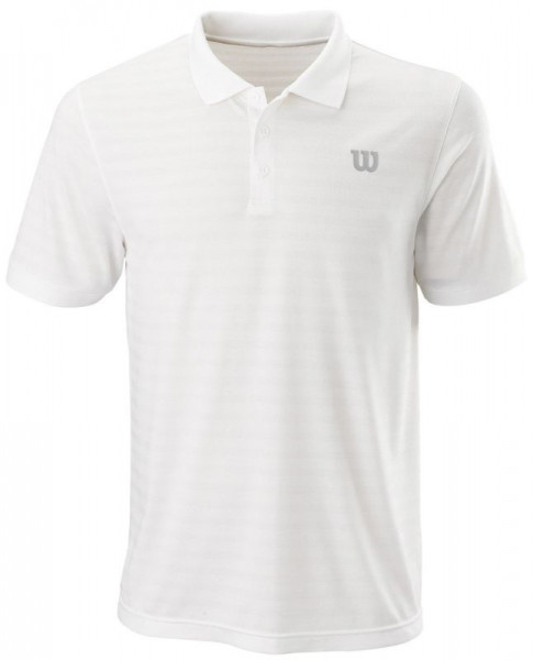 Tenisa polo krekls vīriešiem Wilson M Stripe Polo - white