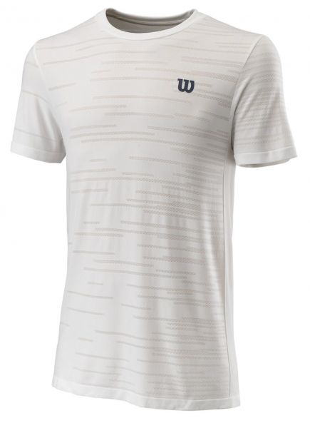 Herren Tennis-T-Shirt Wilson Koas Rapide Seamiless Crew II M - white