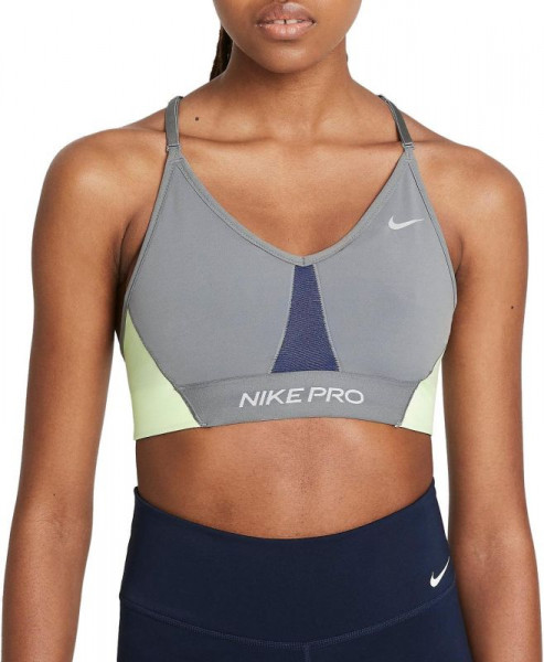 Γυναικεία Μπουστάκι Nike Indy Pro Bra W - smoke grey/midnight navy/metallic silver