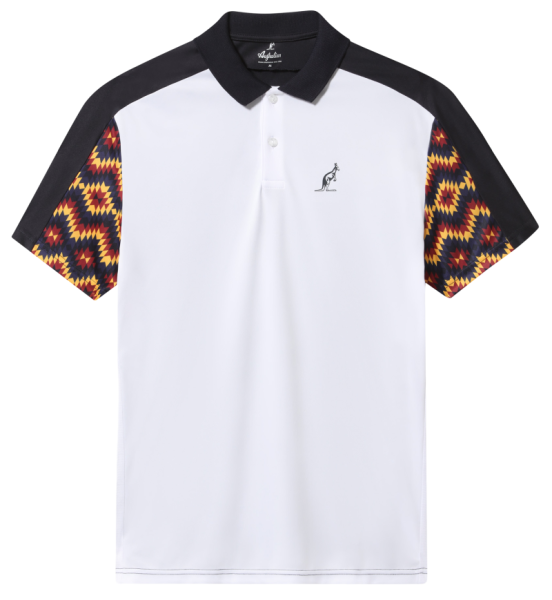 Мъжка тениска с якичка Australian Polo Ethno Ace - white