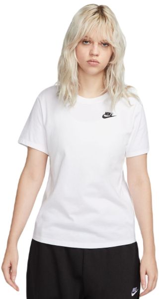 Marškinėliai moterims Nike Sportswear Club Essentials T-Shirt - Baltas