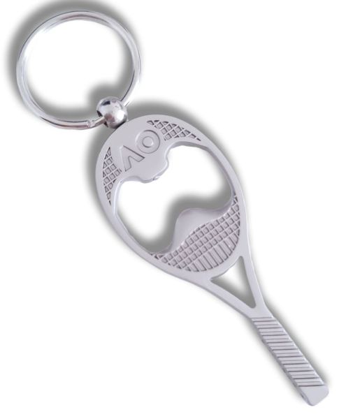 Kroužek na klíče Australian Open Keyring Racquet Bottle Opener - silver