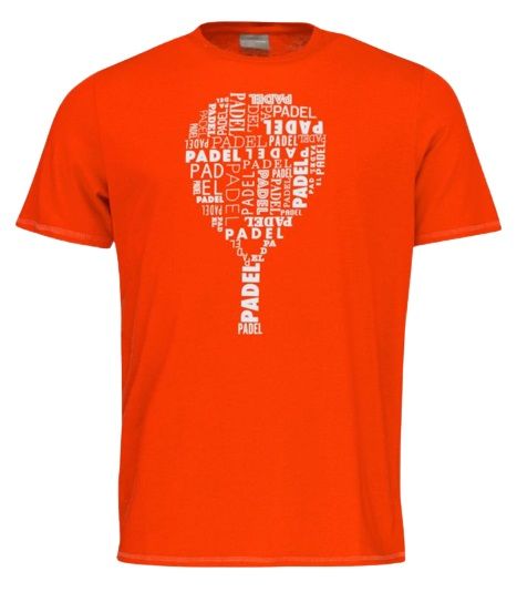 Teniso marškinėliai vyrams Head Padel TYPO T-Shirt Men - tangerine