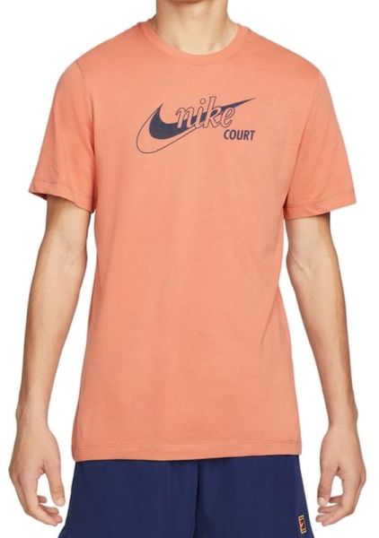  Nike Court Dri-Fit Swoosh Men's Tennis T-Shirt - madder root