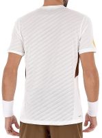 Teniso marškinėliai vyrams Lotto Tech I D4 Tee - bright white/teak brown Teniso marškinėliai vyrams Lotto Tech I D4 Tee - bright white/teak brown