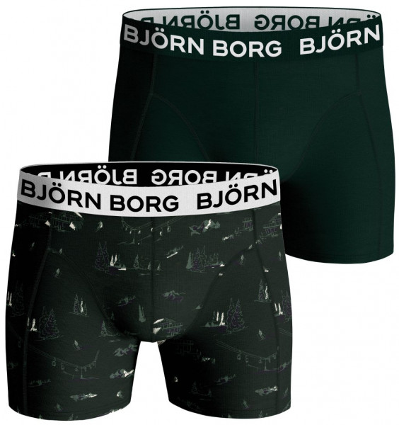 Sportinės trumpikės vyrams Björn Borg Core Boxer B 2P - green/print