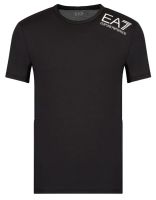 Herren Tennis-T-Shirt EA7 Man Jersey - Schwarz