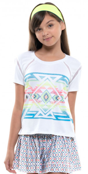 Girls' T-shirt Lucky in Love Square Are You? S/S Girls - turquoise