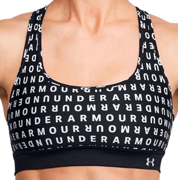 Women's bra Under Armour UA Armour Mid Crossback Print Mash Up - black