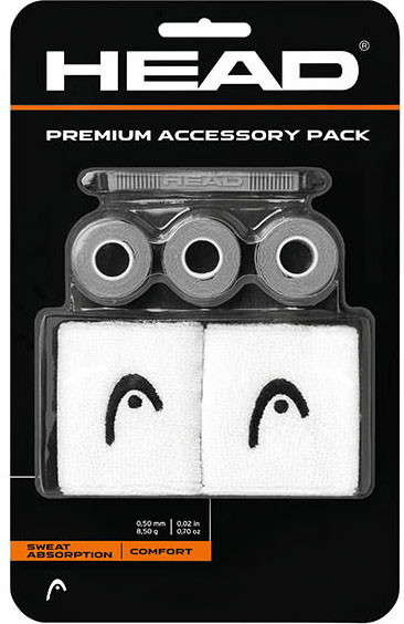 Frotka tenisowa Head New Premium Accesory Pack white/grey 3P