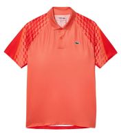 Men's Polo T-shirt Lacoste Tennis x Novak Djokovic Tricolour Polo Shirt - orange/red/orange