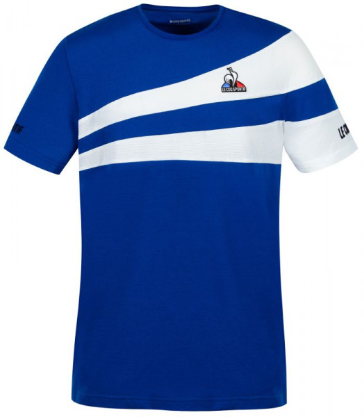 Herren Tennis-T-Shirt Le Coq Sportif Tee SS 21 No.1 M - bleu electro