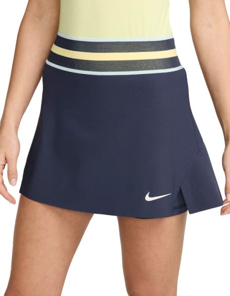 Damen Tennisrock Nike Court Dri-Fit Slam RG Tennis Skirt - Blau, Weiß
