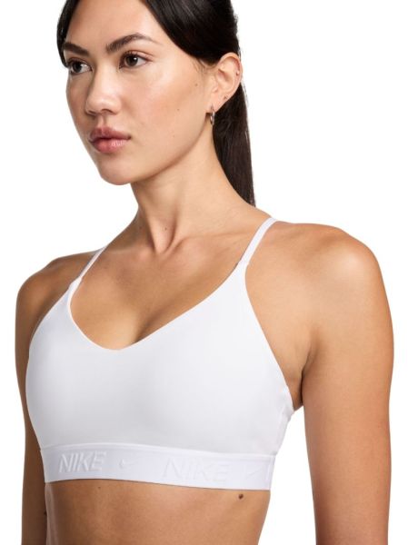 Women's bra Nike Indy Light Support Padded Adjustable Sports Bra - white/stone mauve