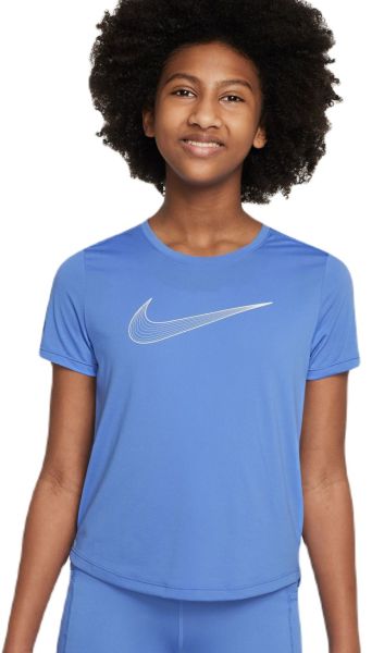 Mädchen T-Shirt Nike Dri-Fit One Short Sleeve Top GX - polar/white