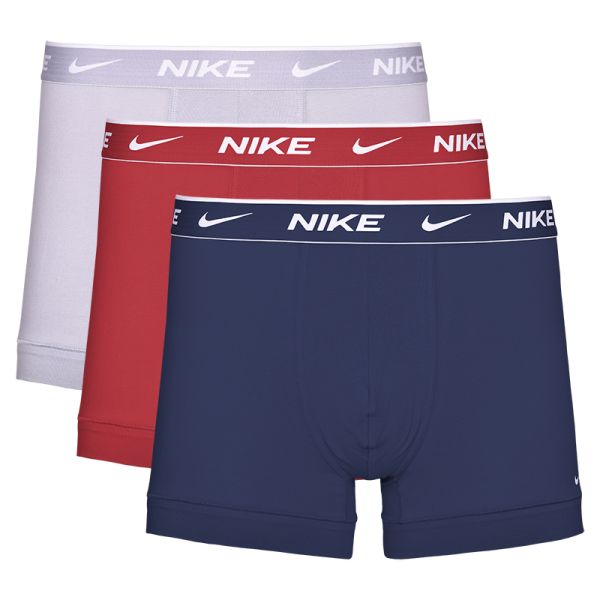 Boxers de sport pour hommes Nike Everyday Cotton Stretch Trunk 3P - team red/wolf grey/obsidian