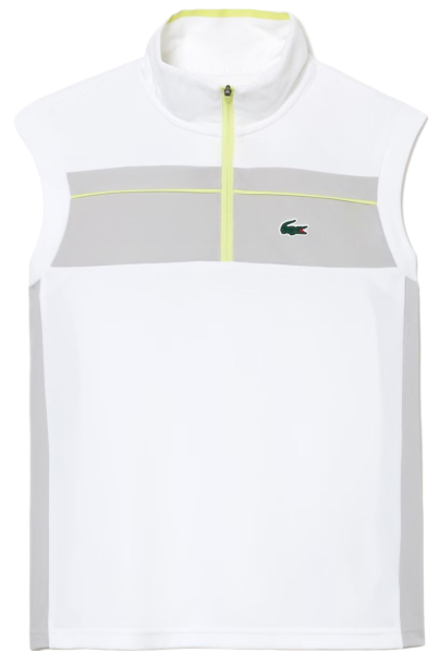 Polo marškinėliai moterims Lacoste Ripstop Piqué Tennis Polo - white/grey