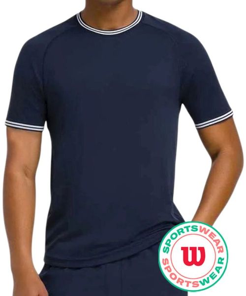 Men's T-shirt Wilson Court Perfomance Crew - Blue