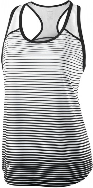 Marškinėliai moterims Wilson Team Striped Tank - black/white
