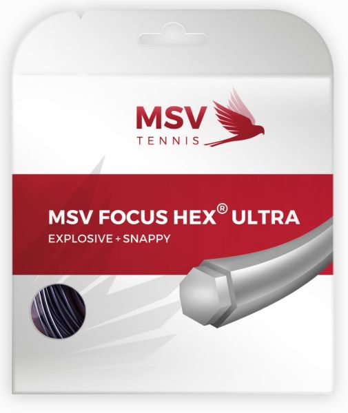 Corda da tennis MSV Focus Hex Ultra (12 m) - black