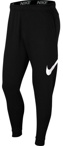 Pánské tenisové tepláky Nike Dry Pant Taper FA Swoosh - black