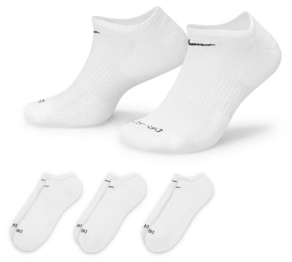 Tennisesokid  Nike Everyday Plus Cushion Training No-Show Socks 3P - white/black