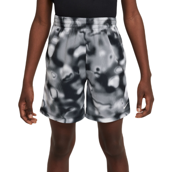 Fiú rövidnadrág Nike Dri-Fit Multi+ Printed Training Shorts - black/white