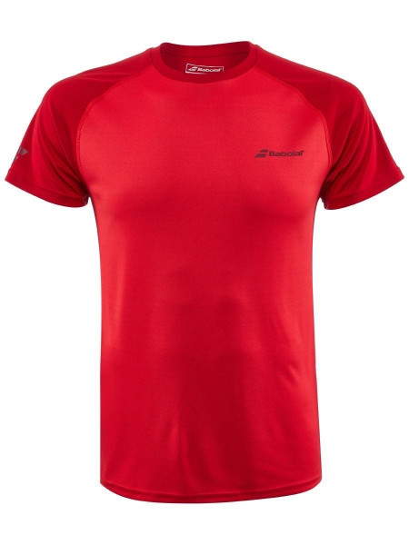 Herren Tennis-T-Shirt Babolat Play Crew Neck Tee Men - tomato red