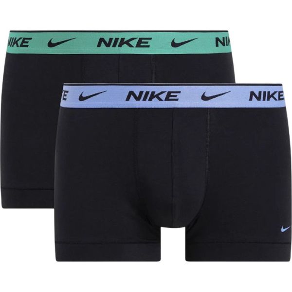 Męskie bokserki Nike Everyday Cotton Stretch 2P - Czarny