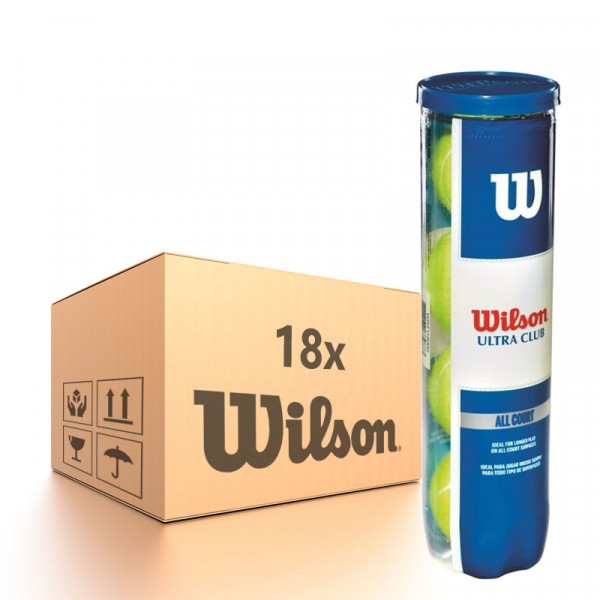 Tenisa bumbiņas kartona kastēs Wilson Ultra Club - 18 x 4B