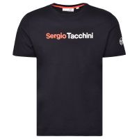 Herren Tennis-T-Shirt Sergio Tacchini Robin T-shirt - black/orange