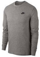 Férfi tenisz póló Nike Sportswear Club Tee LS - dark grey heather/black