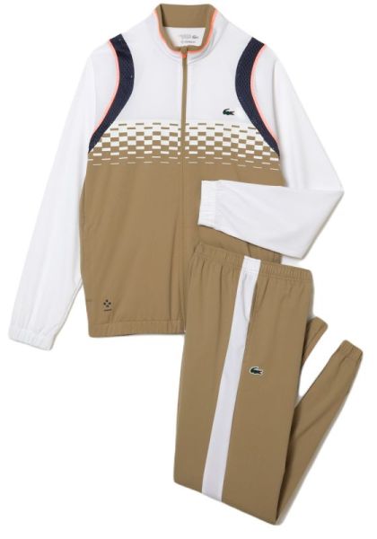 Tenisa treniņtērps vīriešiem Lacoste Tennis x Daniil Medvedev Jogger Set - white/beige/white/blue/orange