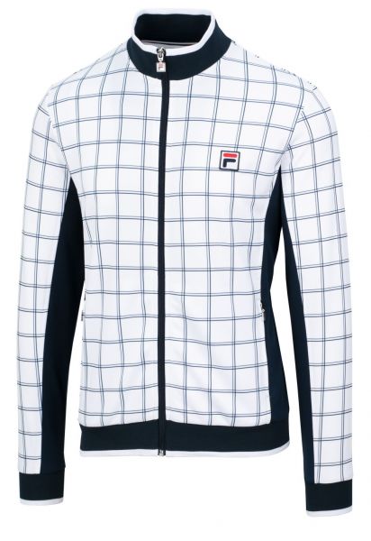 Herren Tennissweatshirt Fila Jacket Frederic M - white/peacoat blue