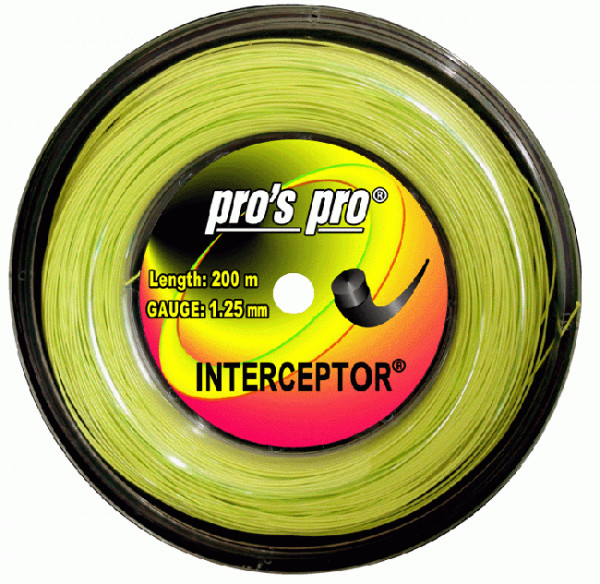 Tennisekeeled Pro's Pro Interceptor (200 m) - lime