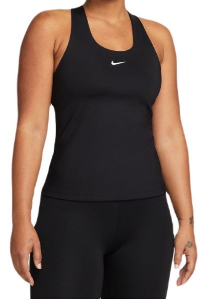Women's top Nike Dri-Fit Swoosh Bra Tank - black/black/white