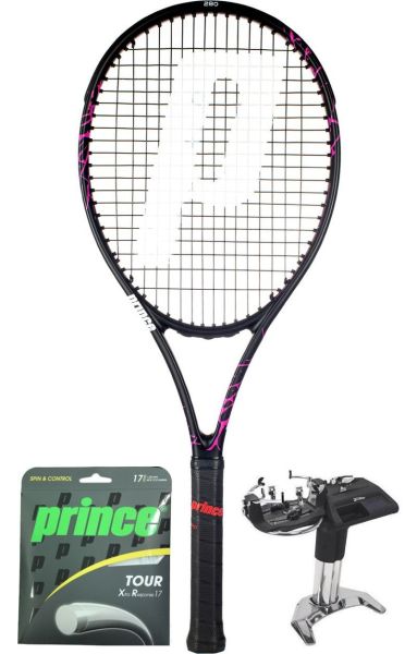 Raqueta de tenis Adulto Prince Beast Pink 280g + cordaje + servicio de encordado